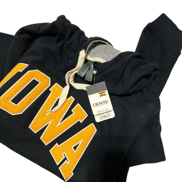 OURAY Sportswear NCAA Iowa Hawkeyes Legacy Nuvola Hooded Sweatshirt Black - Picture 2 of 5